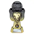 Gold Tournament Shield Boot Ball Trophy 220mm