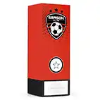 Red Geo Football Shield Trophy 17cm