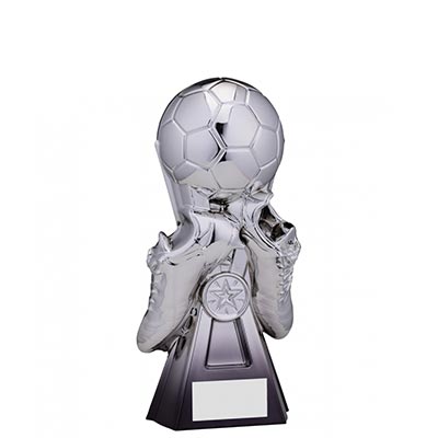 Gravity Boot and Ball Award Silver to Black 16cm