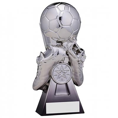 Gravity Boot and Ball Award Silver to Black 22cm