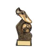 Hex Boot and Ball Award Gold 15cm