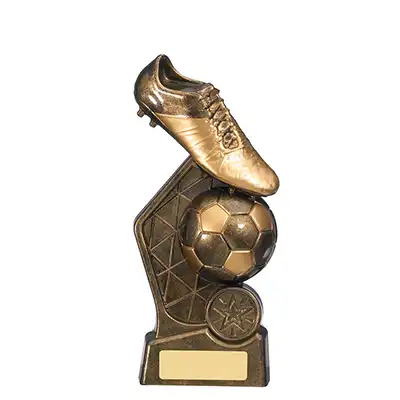 Hex Boot and Ball Award Gold 18.5cm