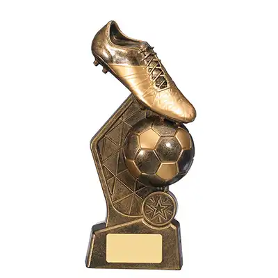 Hex Boot and Ball Award Gold 22cm