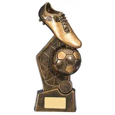 Hex Boot and Ball Award Gold 25cm