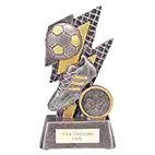 Strike Bolt Boot Ball Trophy 13cm