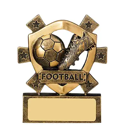 Shield Boot and Ball Award Gold 8cm