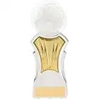 Strike Force White Gold Football Trophy 16cm