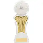 Strike Force White Gold Football Trophy 19cm