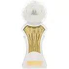 Strike Force White Gold Football Trophy 22cm