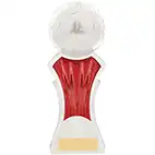 Strike Force White Red Football Trophy 19cm