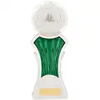 Strike Force White Green Football Trophy 22cm