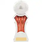 Strike Force White Orange Football Trophy 19cm