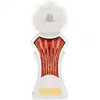 Strike Force White Orange Football Trophy 22cm