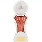 Strike Force White Orange Football Trophy 25cm