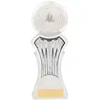 Strike Force White Silver Football Trophy 19cm