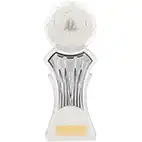 Strike Force White Silver Football Trophy 22cm