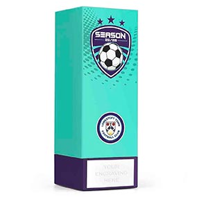 Teal Geo Football Shield Trophy 17cm