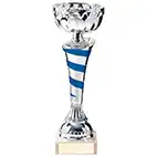 Eternity Cup Silver & Blue 225mm