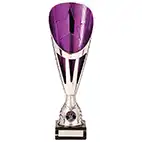 Rising Stars Deluxe Plastic Lazer Cup Silver & Purple 325mm