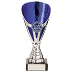 Rising Stars Premium Plastic Trophy Silver & Blue 170mm