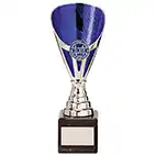 Rising Stars Premium Plastic Trophy Silver & Blue 200mm