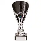 Rising Stars Premium Plastic Trophy Silver & Black 170mm