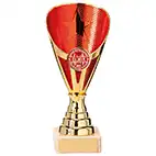 Rising Stars Premium Plastic Trophy Gold & Red 170mm