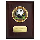 Wood Football Plaque 125mm
