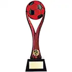 Red Black Nova Spire Football Trophy 26cm