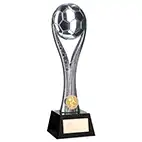 Silver Nova Spire Football Trophy 26cm
