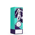 Teal Mini Geo Female Footballer Trophy 125mm