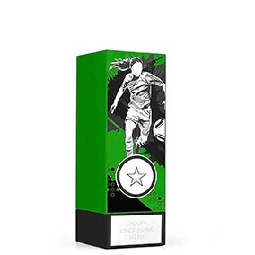 Green Mini Geo Female Footballer Trophy 125mm